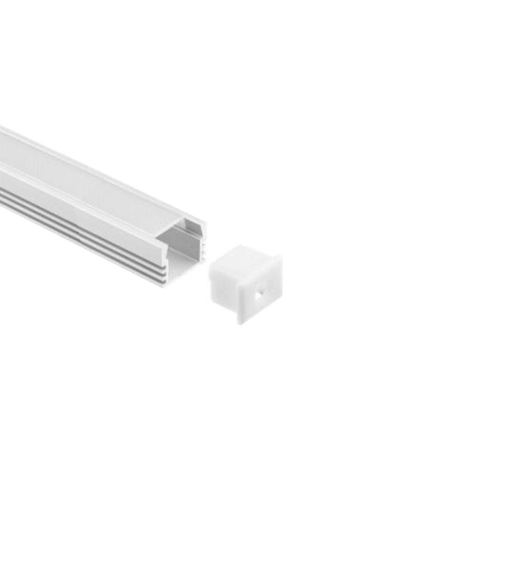 Kit complet bande LED 2m blanc neutre 12V + profilé alu 17x7 + diffusant  OP17 + cache